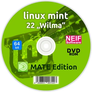 Linux Mint 22 "Wilma" MATE Edition Deutsch auf DVD oder USB-Stick NEU August 24 - Bild 1 von 11