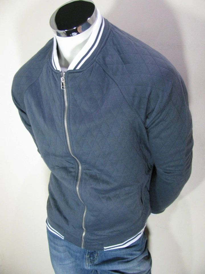 Sovereign Code Princeton Jacket Mens L Gray Slim Fit Varsity Quilted Bomber NWT - Image 1 of 4