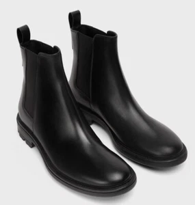 NIB Theory Men's Black Leather Chelsea Boots Size 42 EU, US size 9 - Picture 1 of 13
