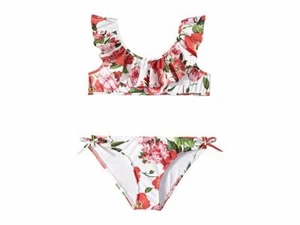 Milly Minis Multi/Floral Pinafore String Kids Bikini Set Girls Size 10 L56036 - Picture 1 of 3