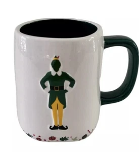 Tazza natalizia Elf Movie Smiling’s My Favorite Rae Dunn double face 19 oz NUOVA - Foto 1 di 4