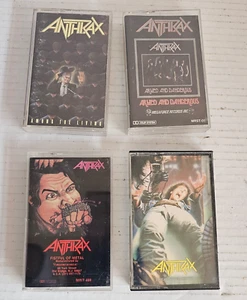 ANTHRAX Cassette Tapes Lot x4 Disease, Fistful of Metal, Among the Living, Armed - Picture 1 of 5