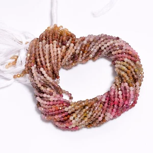 Natural Multi Spinal Gemstone Rondelle Faceted Beads 3X3mm Strand 13" GB280 - Imagen 1 de 2