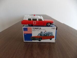  Tomica foreign car series rare Cadillac ambulance made in Japan 