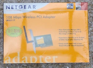 Netgear 108 Mbps Wireless PCI Adapter 32-bit PCI WG311T NIB - Picture 1 of 6