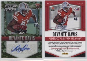 2015 Panini Prizm Collegiate Draft Picks Camo /99 Devante Davis Rookie Auto RC