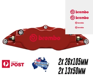 4x Brembo Brake Caliper Sticker Decal RED Evo 8 - Picture 1 of 1