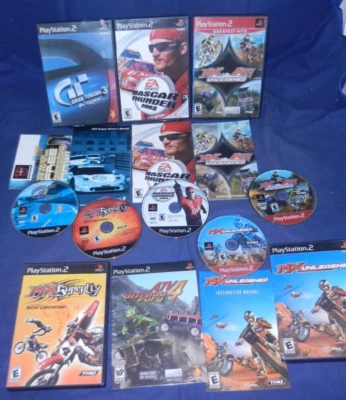PS2; Gran Turismo 3 A-Spec, MX vs ATV Unleashed, MX Superfly,ATV Offroad,NASCAR+ - Image 1 of 4