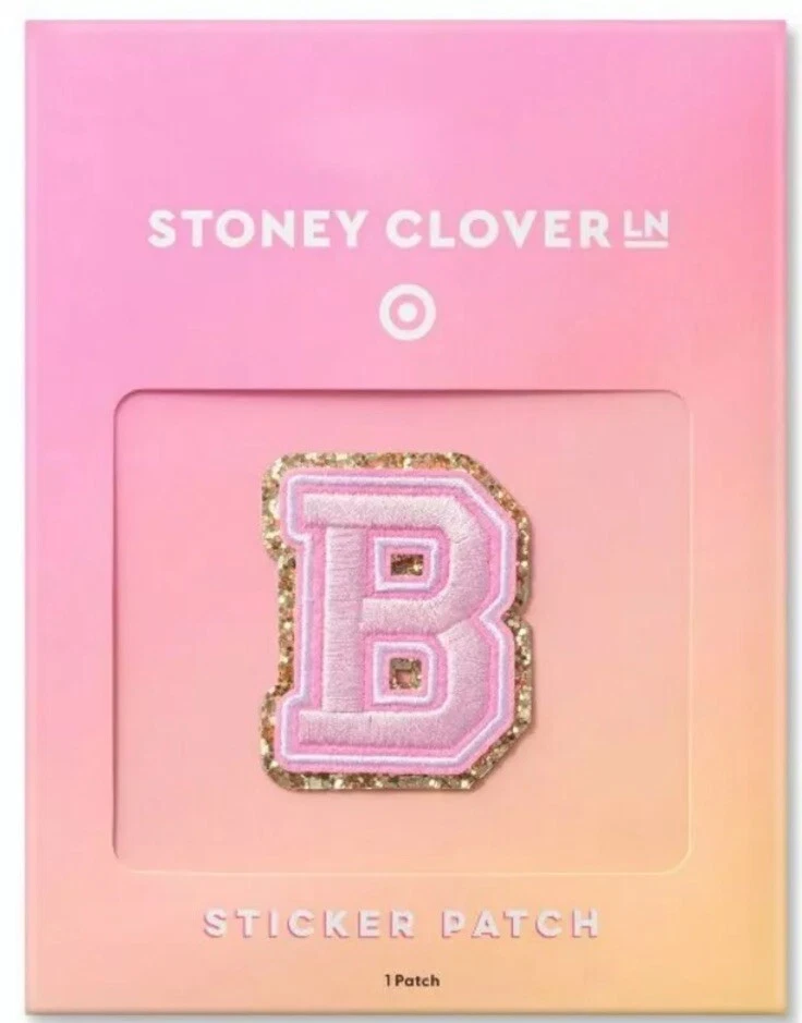 Stoney Clover Lane x Target Pink Letter “A” Gold Glitter Sticker Patch