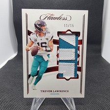 Trevor Lawrence 2022 Panini Flawless Sapphire Patch card #11/15 Jaguars