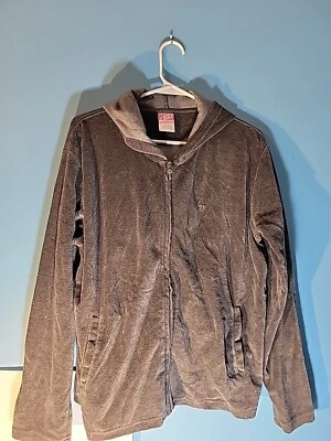 斯凯奇全拉链拉丝绒女式连帽衫 M 码 — 第 1/4 张图片