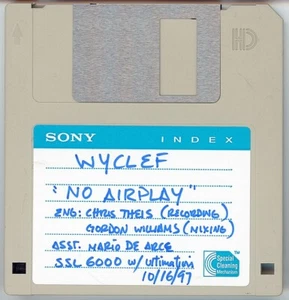 1997 -WYCLEF JEAN- THE HIT FACTORY MASTER Recording Hip-Hop/Rap Floppy Disk - Picture 1 of 6