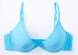 HERS BY HERMAN Heather T-Shirt Underwire Bra Padded Womens Size 36B - Turquoise - Picture 1 of 1
