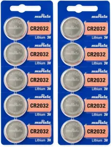 10 New Super Fresh Murata Sony CR2032 2032 DL2032 3V Button Coin Battery EXP2032 - Picture 1 of 12