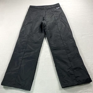 White Sierra Pants Mens Small 32x30 Black Insulated Quilt Lined Snow Ski Nylon - Picture 1 of 15