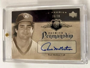 2007 Upper Deck Premier Paul Molitor Penmanship Autograph SP - Picture 1 of 2
