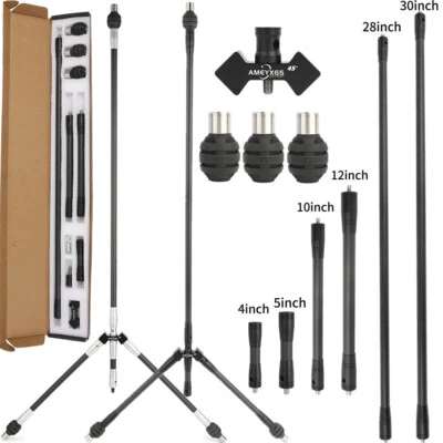3K Carbon Balance Bar Stabilizer System 30" 12" 5" Rod Damper Archery RecurveBow - Image 1 of 4