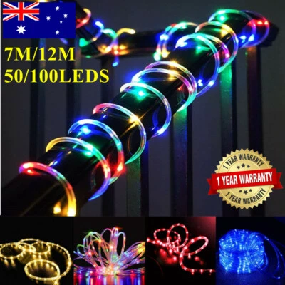 50/100LED Solar Garden String Fairy Lights Rope Twinkle Outdoor Patio XMAS Decor - Image 1 of 4