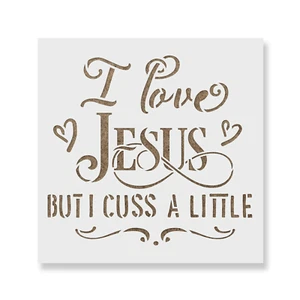 Plantilla I Love Jesus - plantillas Mylar duraderas y reutilizables - Imagen 1 de 5