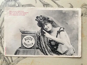 Carte Postale ancienne Publicitaire Housseau Le Mans - Boite à Malice 1906 - Imagen 1 de 2