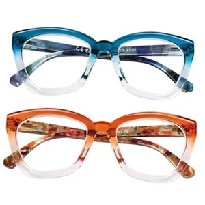 Stylish Cat Eye Reading Glasses for Women, Readers Oversized 2p(c2c4) 1.0 x - Picture 1 of 7