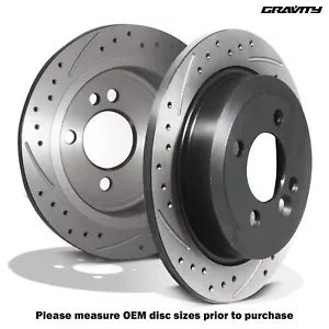 REAR DRILLED GROOVED 259MM BRAKE DISCS FOR MINI R50 R52 R53 R56 COOPER S JCW 01+ - Picture 1 of 8