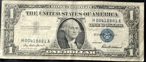 Stati Uniti Dollaro Serie 1957 Bollino Blu Circolato Ma Ottimo Lotto Usa N3 - Foto 1 di 2