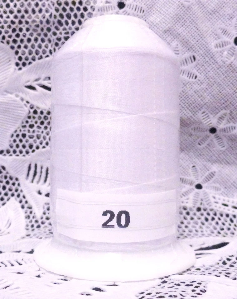 1 NEW white #20 GUTERMANN miniking 100% polyester thread 1094 yds Spool  - Image 1 of 1