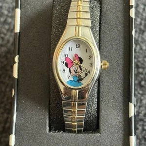 Vintage Disney Mini Mouse Silver Watch With Box - Picture 1 of 5