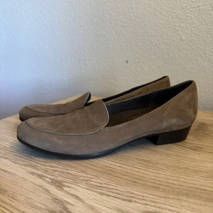 MUNRO Harrison Brown Suede Moccasin Loafer Womens 9 N US Low Heel Classic Office - Picture 1 of 12