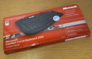 Microsoft Comfort Curve USB Keyboard 2000 B2L-00002 Model 1047 Wired/Black-New - Afbeelding 1 van 4