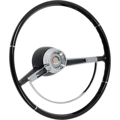 1962-64 Chevy II/Nova; Volante 15"; Preto - Imagem 1 de 4