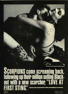 1984 Scorpions Album Tour Promo Vintage MAGAZINE PRINT AD Unique Fan Gift (4673) - Picture 1 of 1