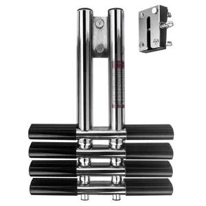 Folding 4 Step Ladder Stainless Steel Boat Ladder Swim Platform Dive Ladder - - Foto 1 di 9