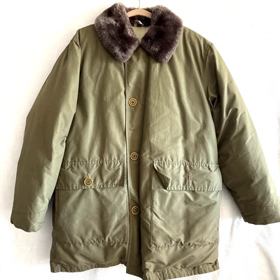 Vintage 60s Bauer Down Blizzard Proof Puffer Jacket XL* Green - Image 1 of 4