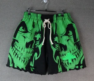 Size L - VERTABRAE SWEAT SHORTS SKULL GREEN/BLACK MEN'S - Picture 1 of 8
