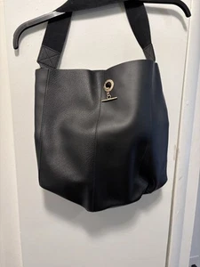 Donna Karan Black Leather Satchel - Picture 1 of 3