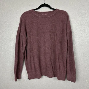 Barefoot Dreams Womens Cozy Chic Ultra Lite Pullover Sweater Large Burgundy - Picture 1 of 12