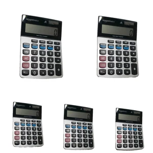 Basics LCD 8-Digit Desktop Calculator, 5-Pack, Silver - Picture 1 of 7