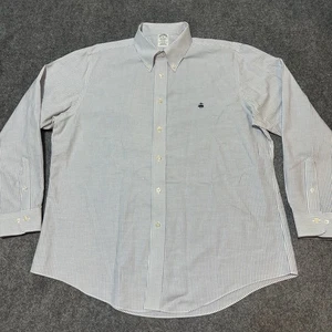Brooks Brothers Hemd Herren Extra Large Nadelstreifen Knopfleiste Kragen Regent - Bild 1 von 11