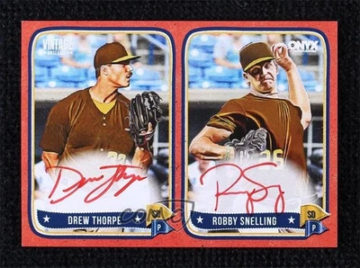 2024 Onyx Vintage Auto Red Bordered /25 Robby Snelling Drew Thorpe #VARSDT Auto - Image 1 of 2
