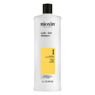 Shampoo Capelli Naturali Con Assottigliamento Lieve NIOXIN System 1 1000ml