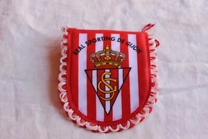 BANDERIN DE COCHE DE FUTBOL ANTIGUO DEL REAL SPORTING DE GIJON - Imagen 1 de 1