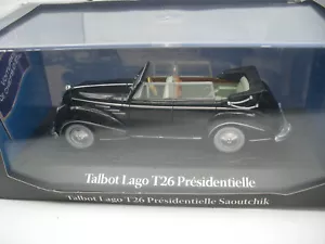 Collection Atlas 1/43 eme Voiture Chefs d'Etat TALBOT LAGO T26 V.AURIOL 1950 - Bild 1 von 5