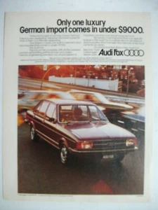 1978 AUDI FOX AUSTRALIAN MAGAZINE FULLPAGE COLOUR ADVERTISEMENT - Picture 1 of 1