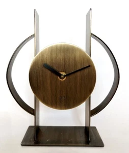 S.T. Concepts Antique Bronze Steel Table Clock #7501 - Picture 1 of 11