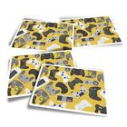 4x Rectangle Stickers - Game Console Controller???s Retro Gamer #8818