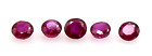 Burma Untreated 5 Pcs Lot Natural Ruby Faceted Round Cut 0.82 Ct Loose Gemstone