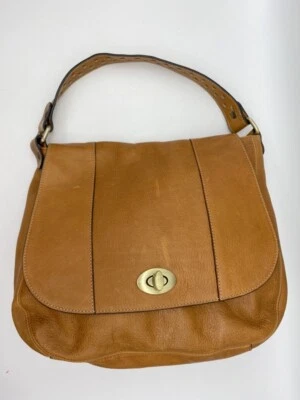 Sundance Catalog Leather Tan Flap Bag Purse Hand Stitched Details  BOHO Style - Изображение 1 из 4