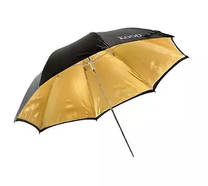 24"/60Cm Schwarzer Und Goldener Reflektierender Studio Blitzschirm Kood - Bild 1 von 1